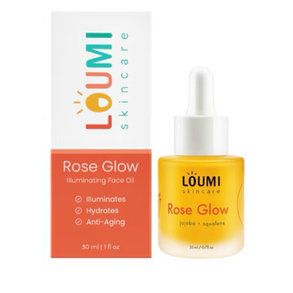 Loumi Skincare Moisturizing Botanical Face Oil Rose Glow -- 0.7 fl oz